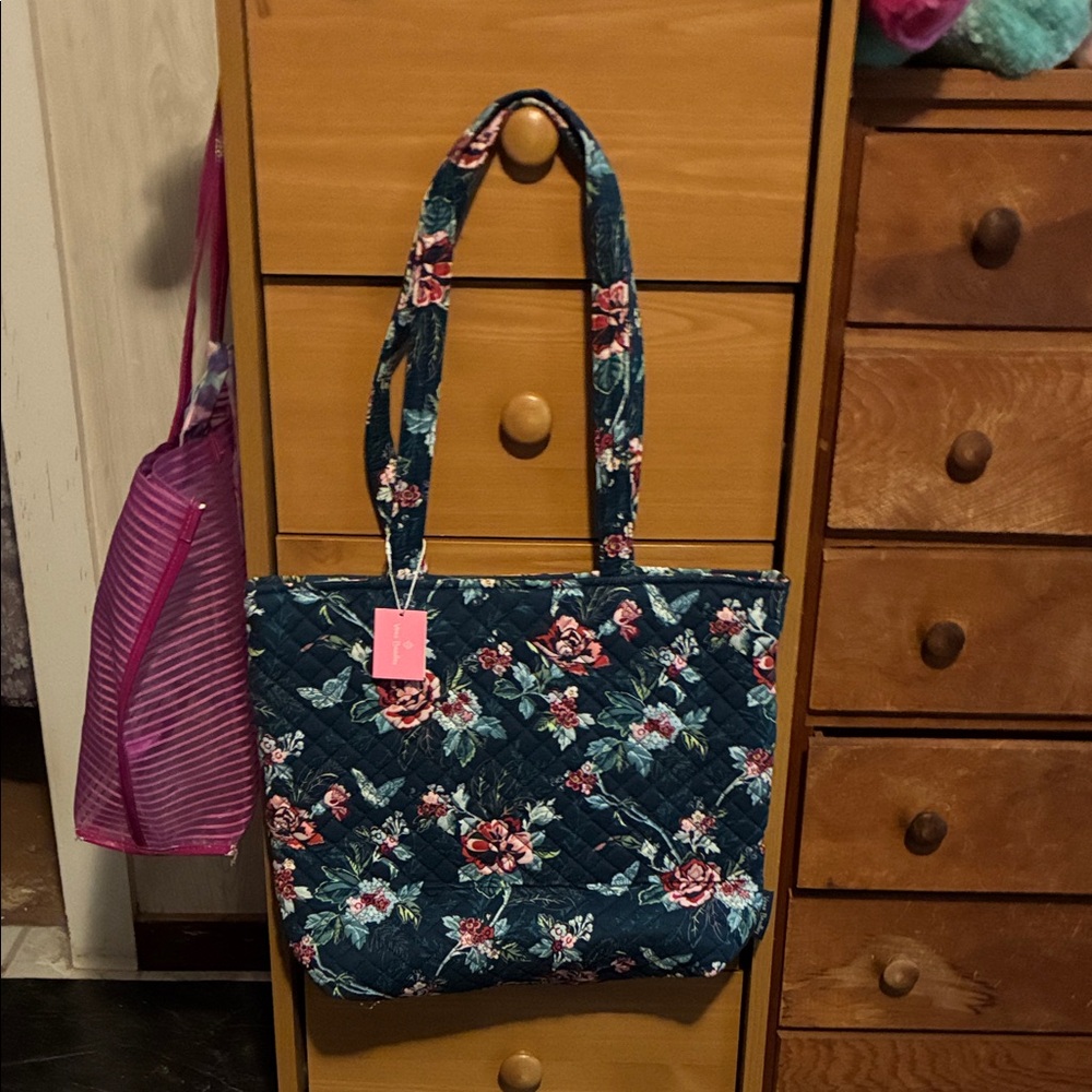 Vera Bradley Navy Floral Tote